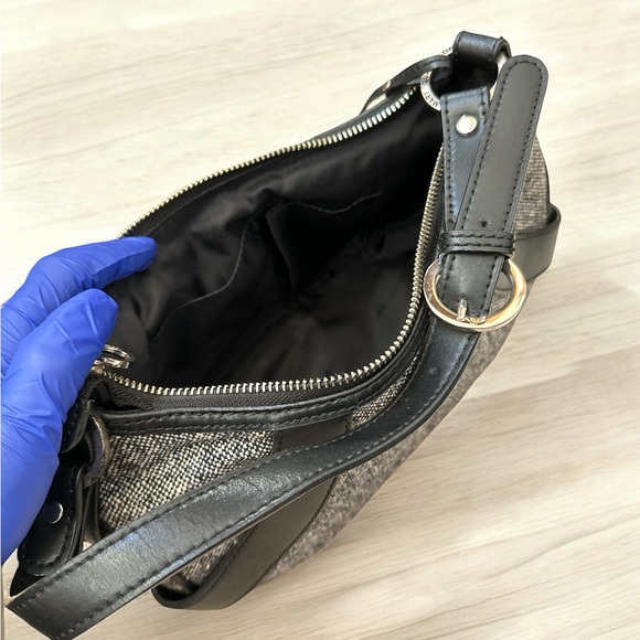 MARY QUANT London handbag purse vintage y2k gray flower designer satchel kawaii - Picture 3 of 4